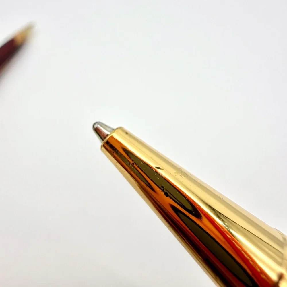 Davin‎ Kesler Wood Pen Pencil Pillbox Set Vintage Inlay Gold-Tone West Germany